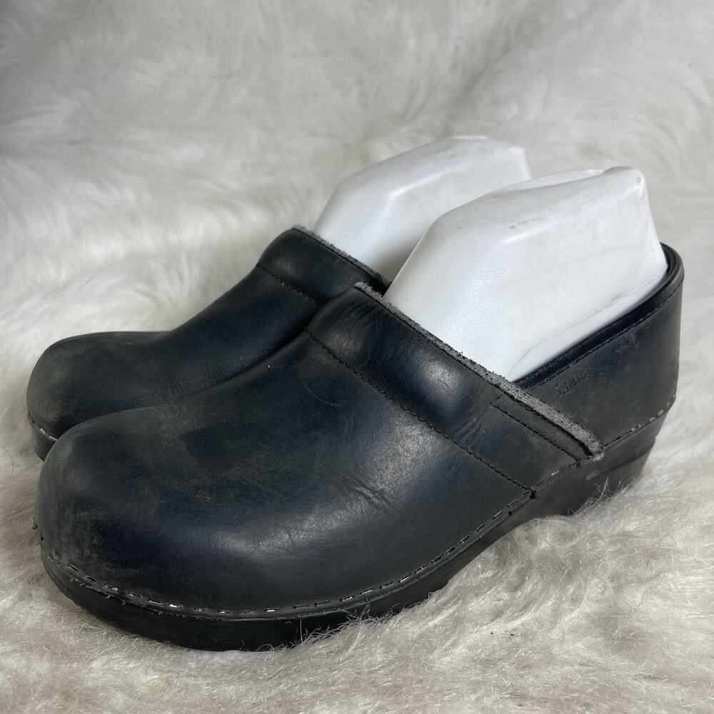 Sanita Original Danish Clogs Women’s EU 40 US 9 Black Leather Slip On